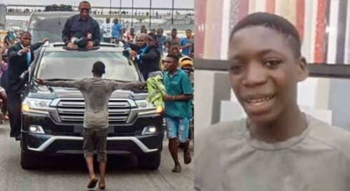 Cubana Chief Priest offers scholarship to boy who stood in front of Peter Obi’s convoy